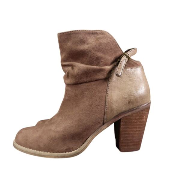 Rebels Shoes Womens 9 Bootie Fashion Block Heel Lifestyle Classic Slouchy Brown - Picture 4 of 16